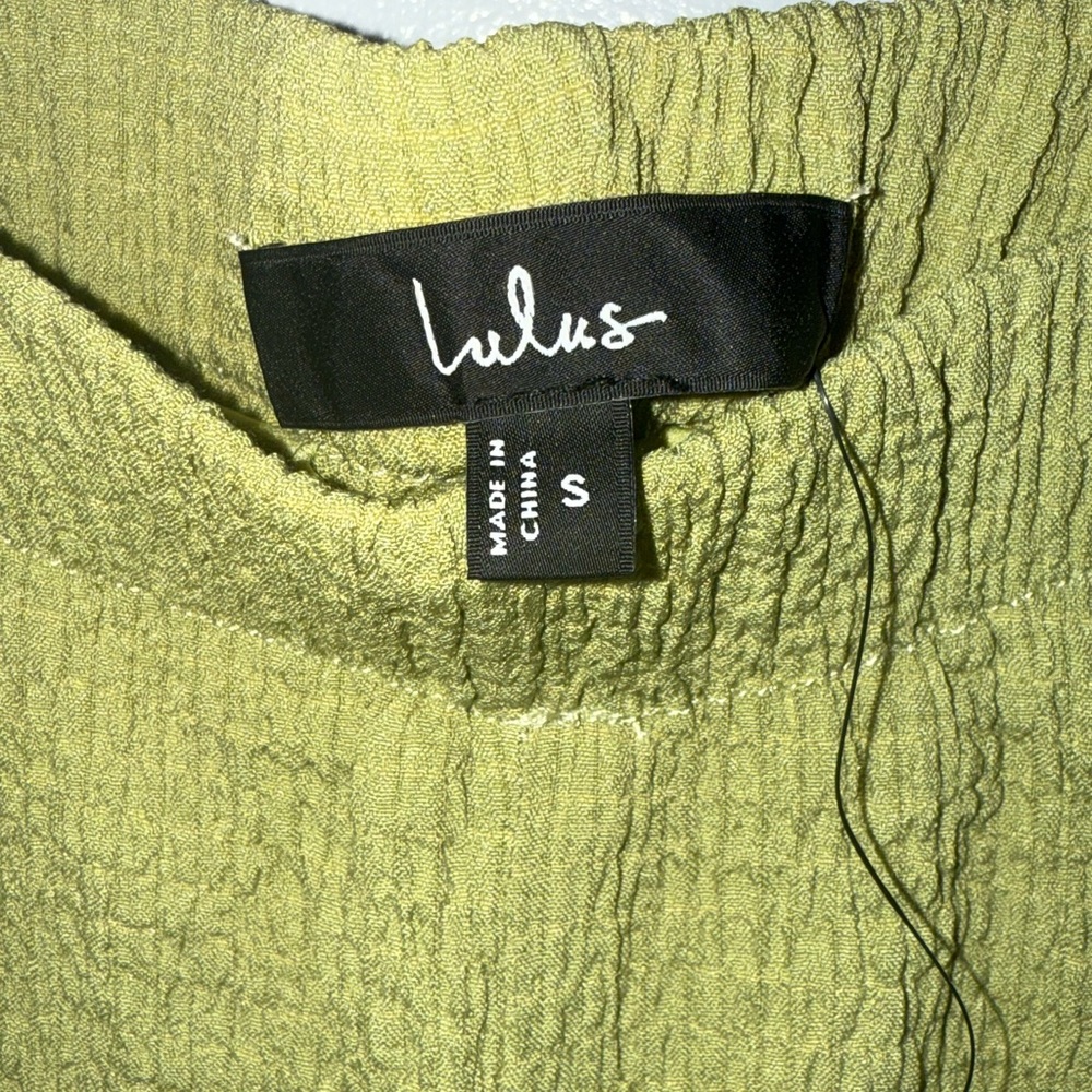 Lulu's Olive Textured Pants - Picture 2 of 2